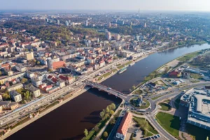 widok gorzowa wielkopolskiego z lotu ptaka